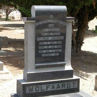 WOLFAARDT Petrus Jacobus 1904-1969