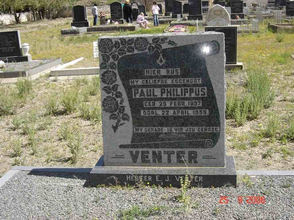 VENTER Paul Philippus 1897-1959