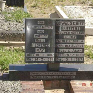 GRIFFITHS Oswald Griff 1893-1967 &amp; Florence May 1897-1986