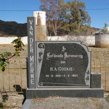 MERWE H.A., van der 1906-1993