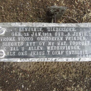 DIEDERICKS Benjamin 1919-1919