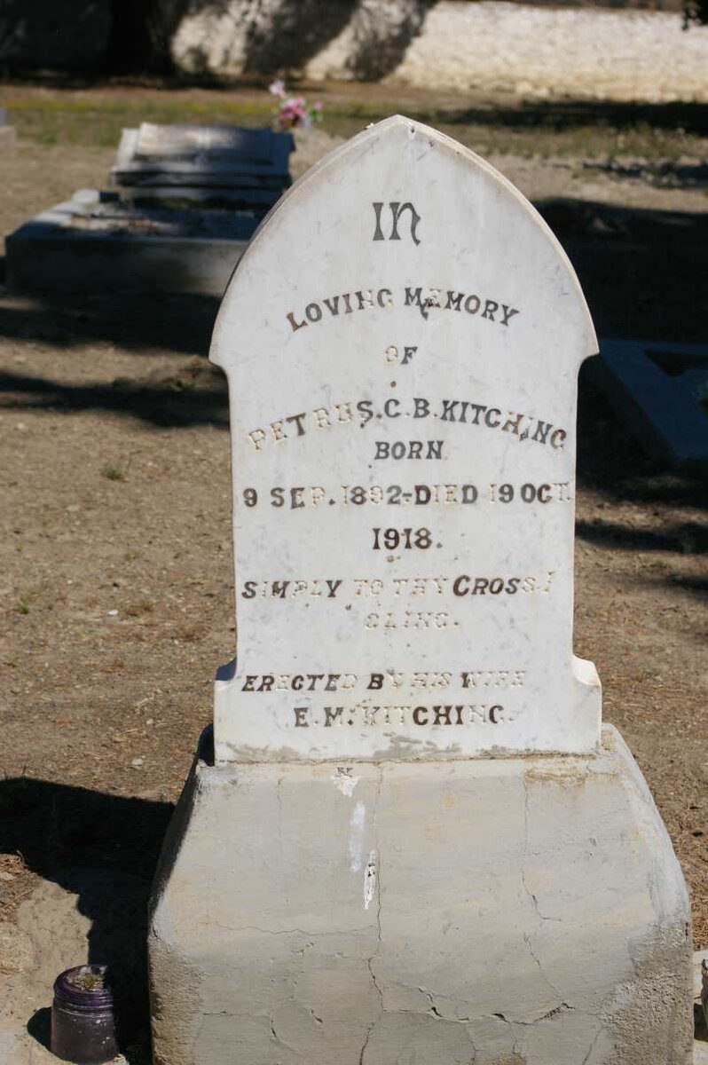 KITCHING Petrus C.B. 1892-1918