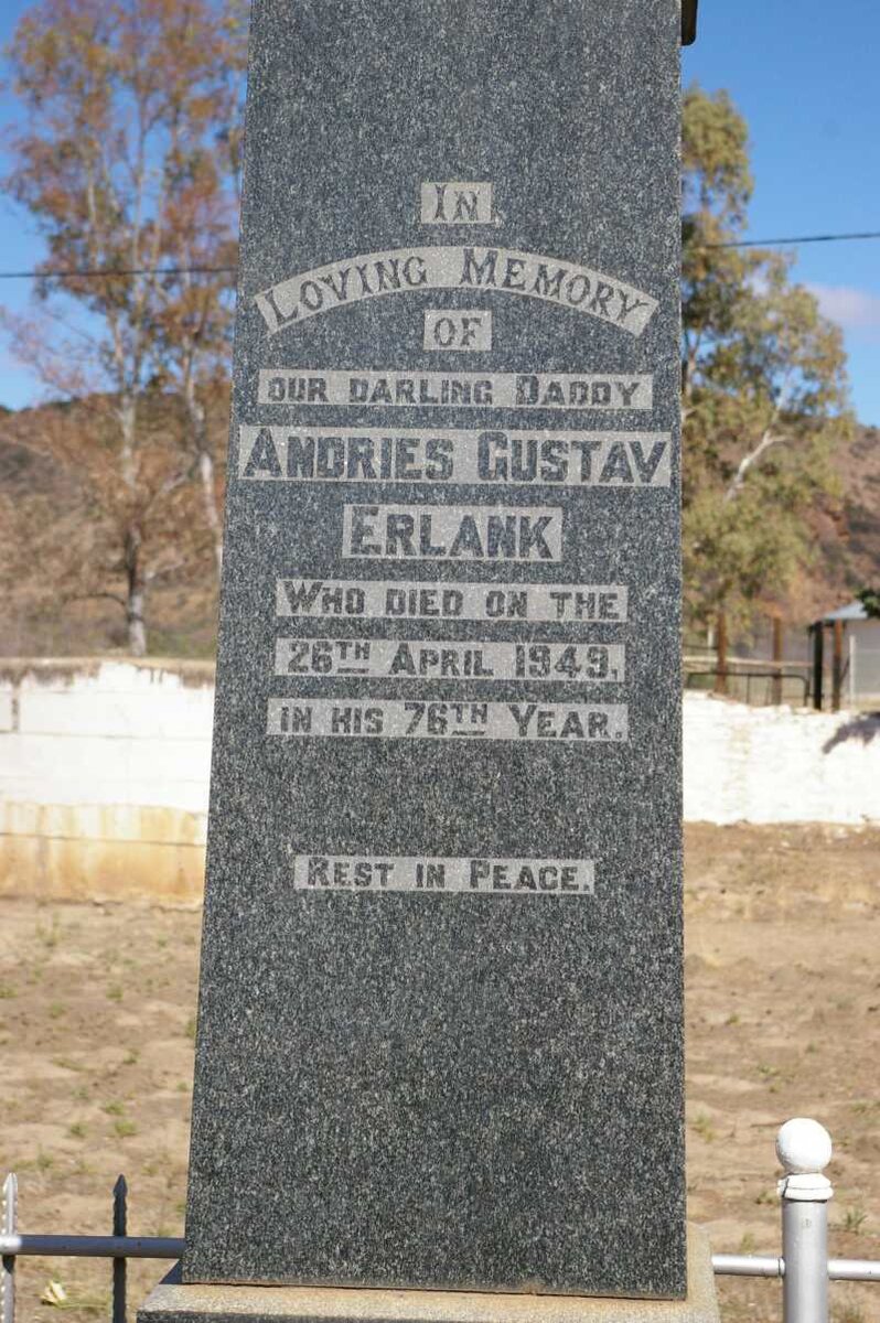 ERLANK Andries Gustav -1949
