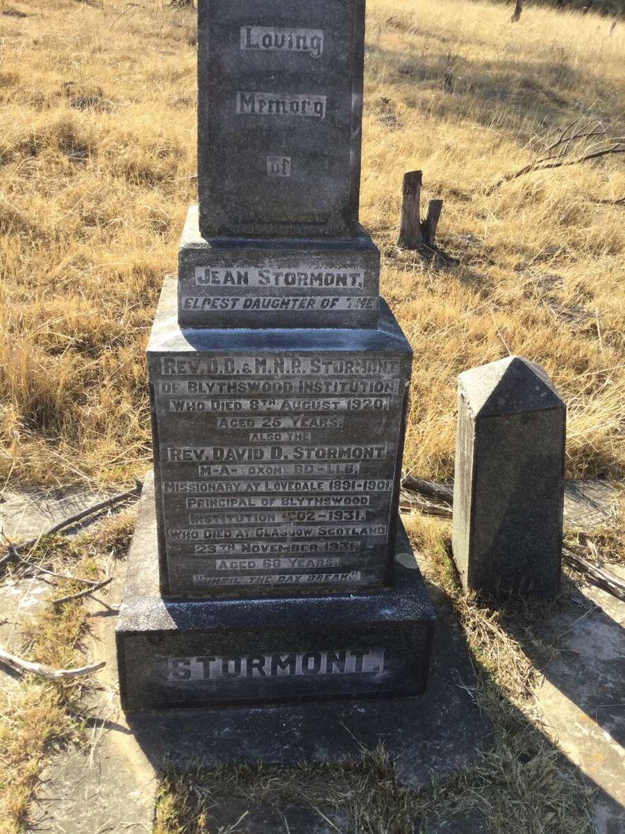 STORMONT David D. -1931 :: STORMONT Jean -1920