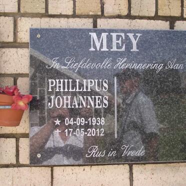 MEY Phillipus Johannes 1938-2012