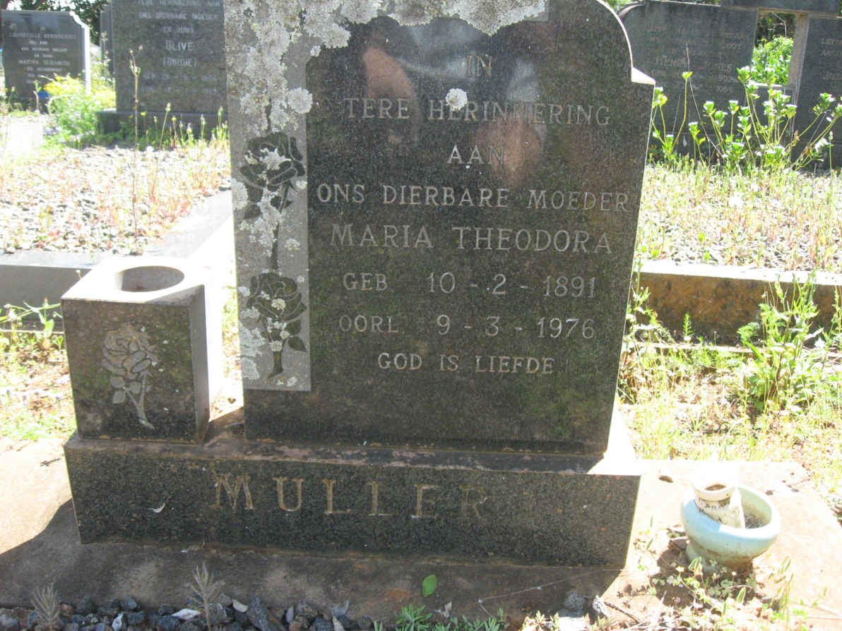 MULLER Maria Theodora 1891-1976