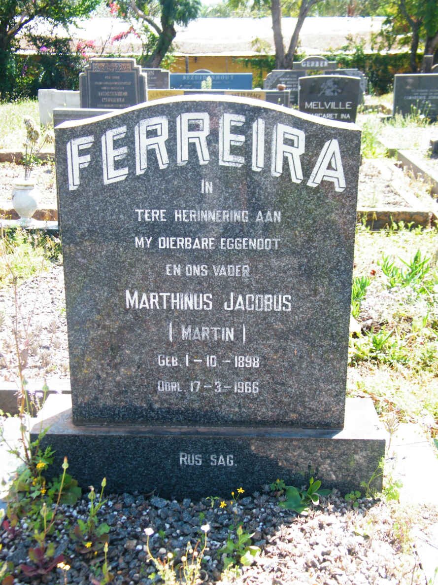 FERREIRA Marthinus Jacobus 1898-1966