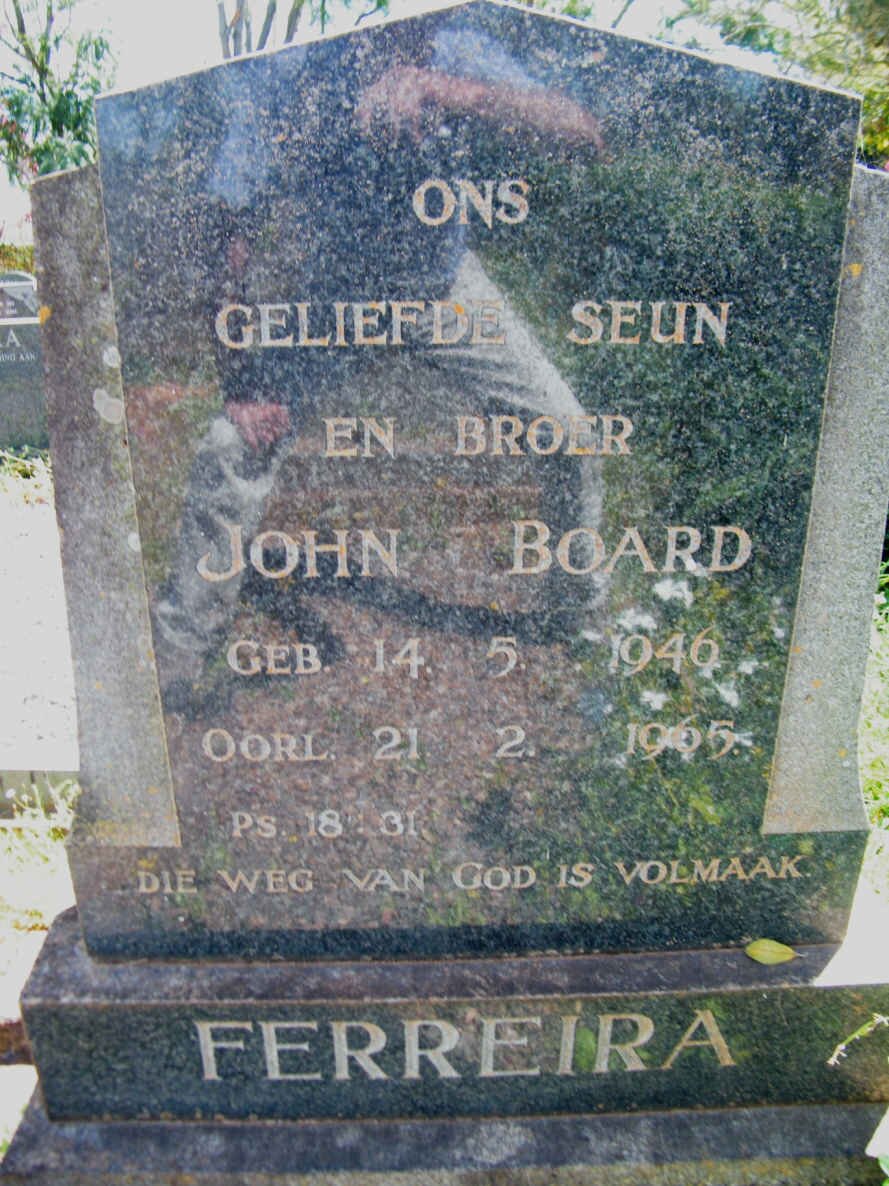 FERREIRA John Board 1946-1965