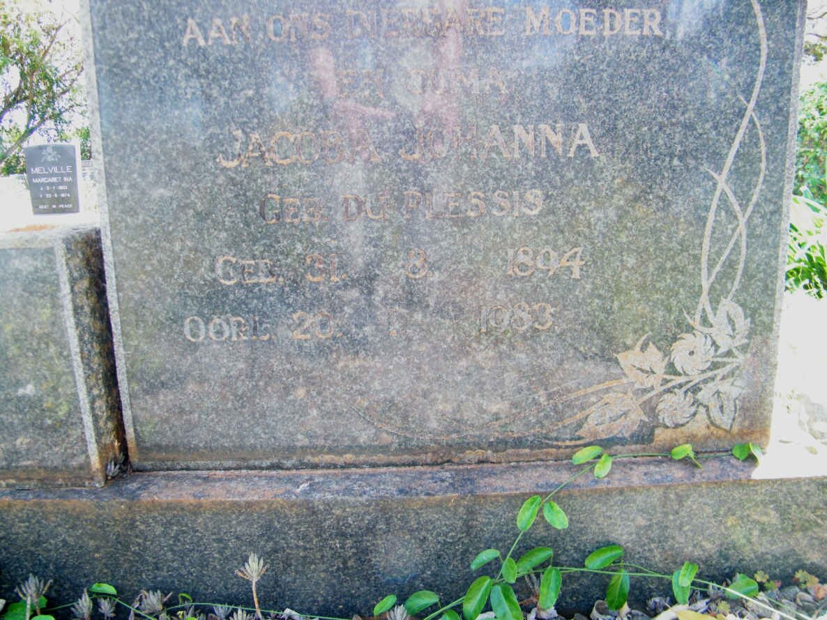 DOUBELL Jacoba Johanna nee DU PLESSIS 1894-1983