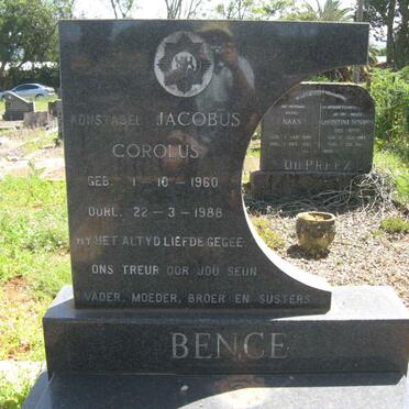 BENCE Jacobus Corolus 1960-1988