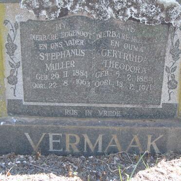 VERMAAK Stephanus Muller 1884-1963 &amp; Gertruida Theodora 1888-1971