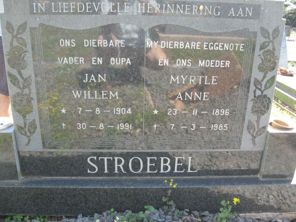 STROEBEL Jan Willem 1904-1991 &amp; Myrtle Anne 1896-1985