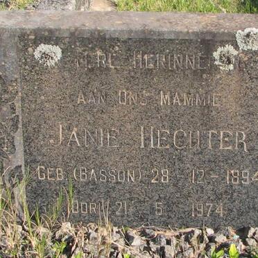 HECHTER Janie nee BASSON 1894-1974