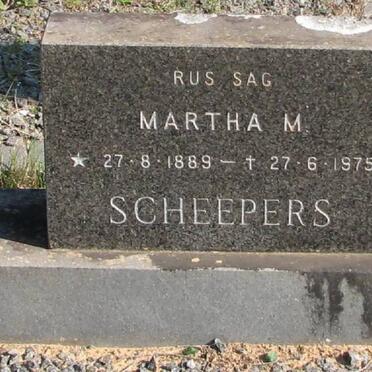SCHEEPERS Martha M. 1889-1975