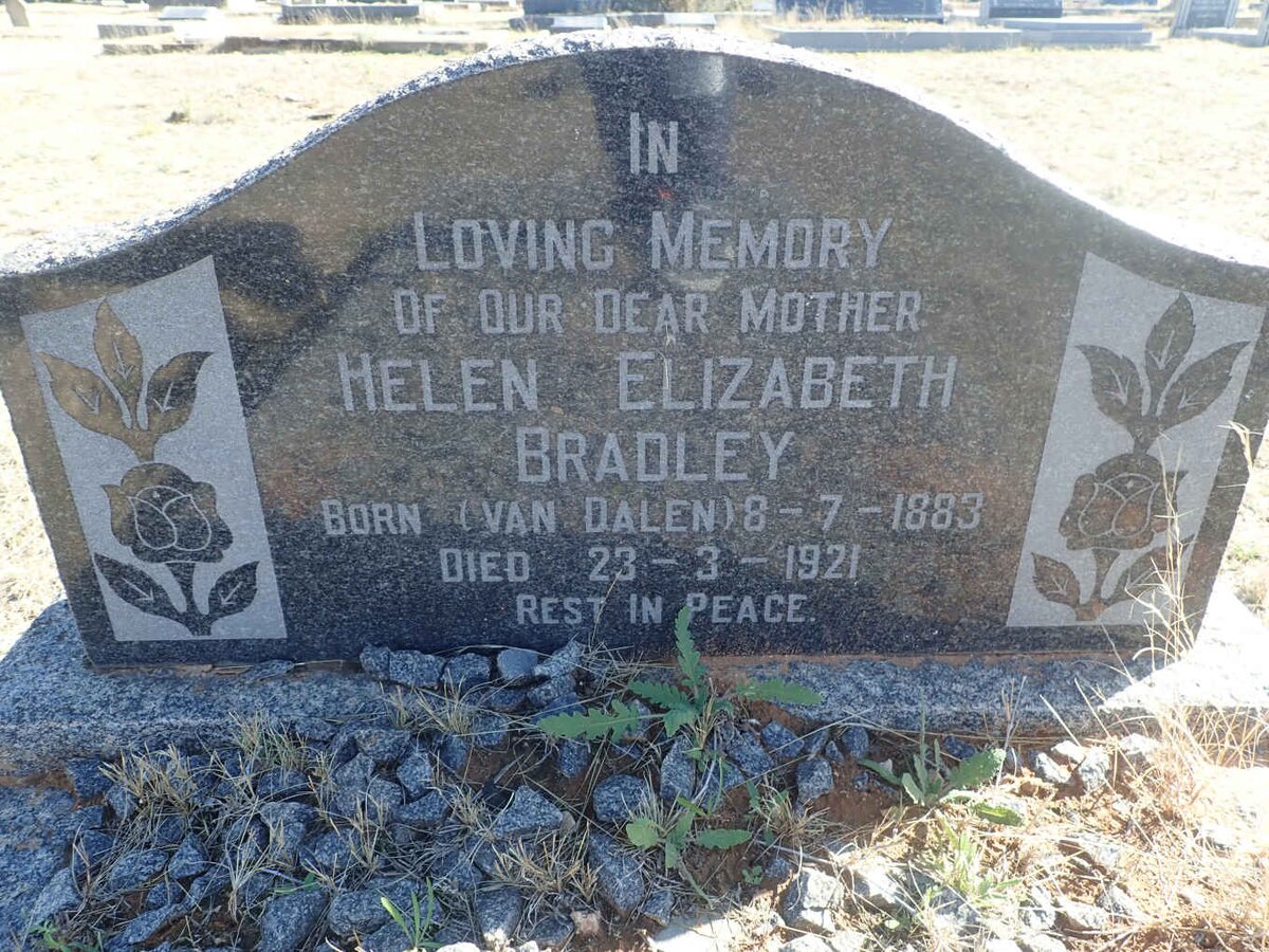 BRADLEY Helen Elizabeth nee VAN DALEN 1883-1921