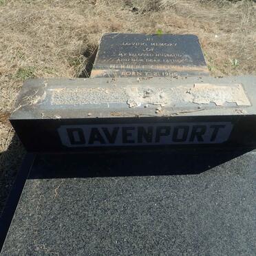 DAVENPORT Wellie Johanna nee LOTTER 1907-1991