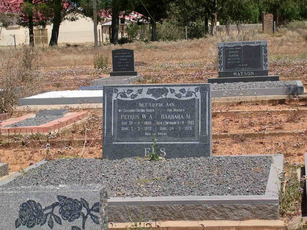 ELS Petrus W.A. 1890-1970 &amp; Barbara M. SNYMAN 1903-1978