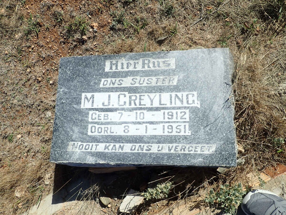 GREYLING M.J. 1912-1951