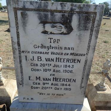 HEERDEN I.J.B., van 1843-1906 &amp; E.M. 1844-1915