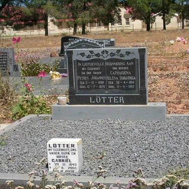 LÖTTER Petrus Johannes 1899-1975 &amp; Cathariena Helena Dorothea 1914-1993 :: LÖTTER Gabriël 1940-2002