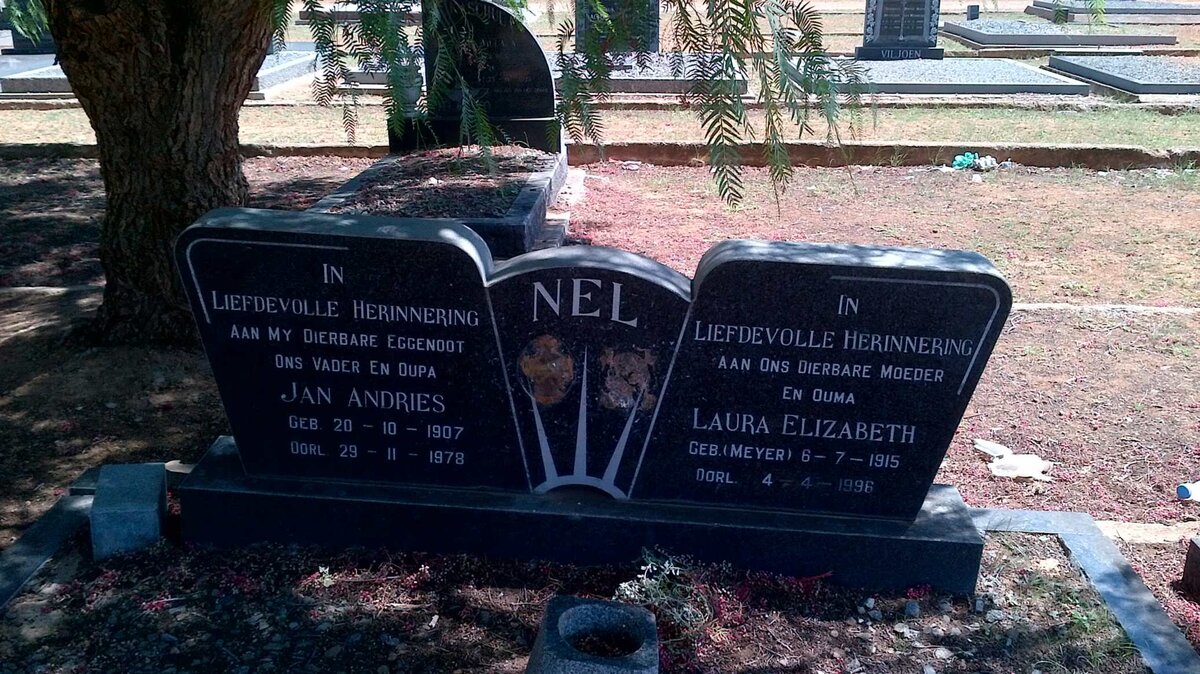 NEL Jan Andries 1907-1978 &amp; Laura Elizabeth MEYER 1915-1996