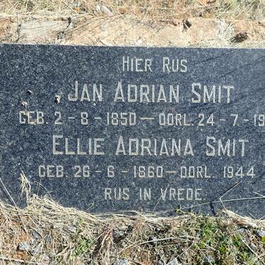 SMIT Jan Adriaan 1850-1938 &amp; Ellie Adriana 1860-1944