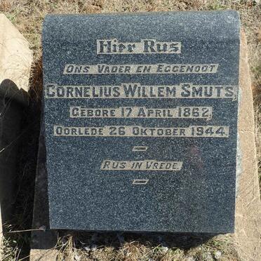 SMUTS Cornelius Willem 1862-1944