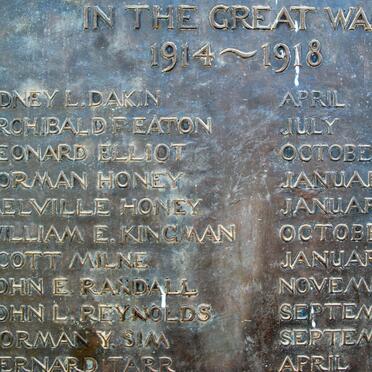 3. Memorial plaque - Great War 1914-1918