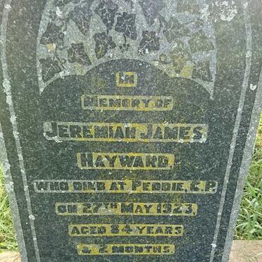 HAYWARD Jeremiah James -1923
