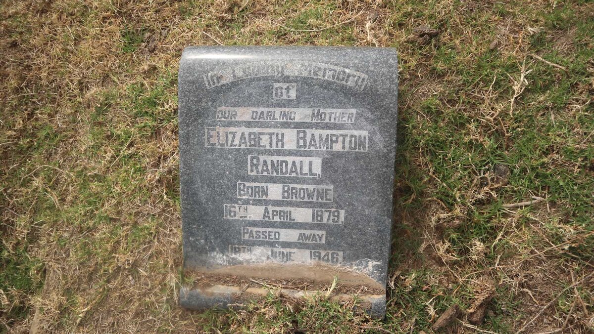 RANDALL Elizabeth Bampton nee BROWNE 1879-1946