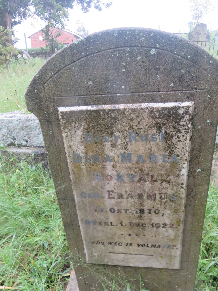 NORVAL Dina Maria nee ERASMUS 1870-1922
