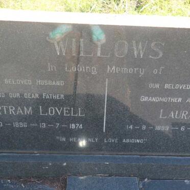 WILLOWS Bertram Lovell 1896-1974 &amp; Laura 1899-1987