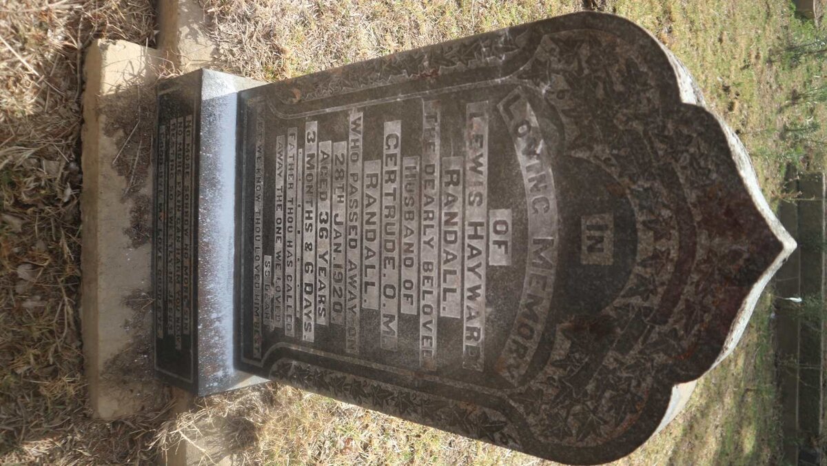 RANDALL Lewis Hayward -1920