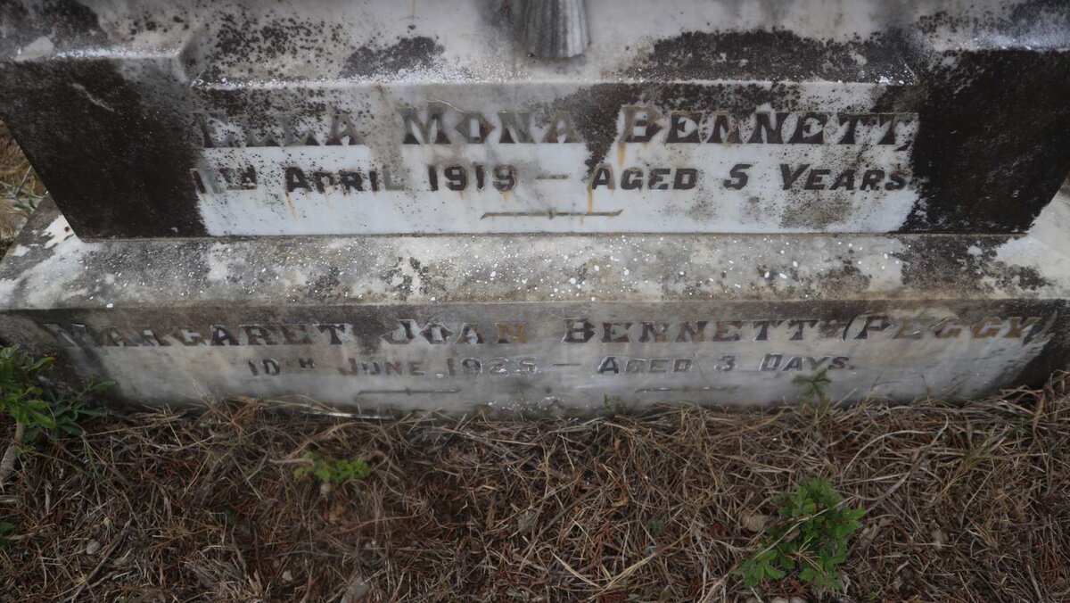 BENNETT Thomas William 1856-1916 &amp; Deborah Amy GLASS 1858-1931 :: BENNETT Ella Mona -1919 :: BENNETT Margaret Joan -1925