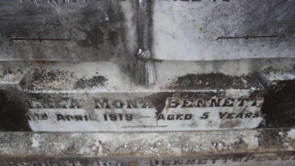 BENNETT Thomas William 1856-1916 &amp; Deborah Amy GLASS 1858-1931 :: BENNETT Ella Mona -1919 :: BENNETT Margaret Joan -1925