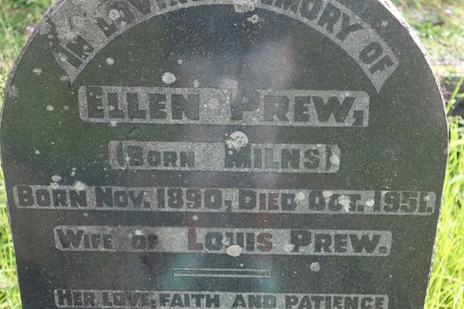 PREW Ellen nee MILNS 1890-1951