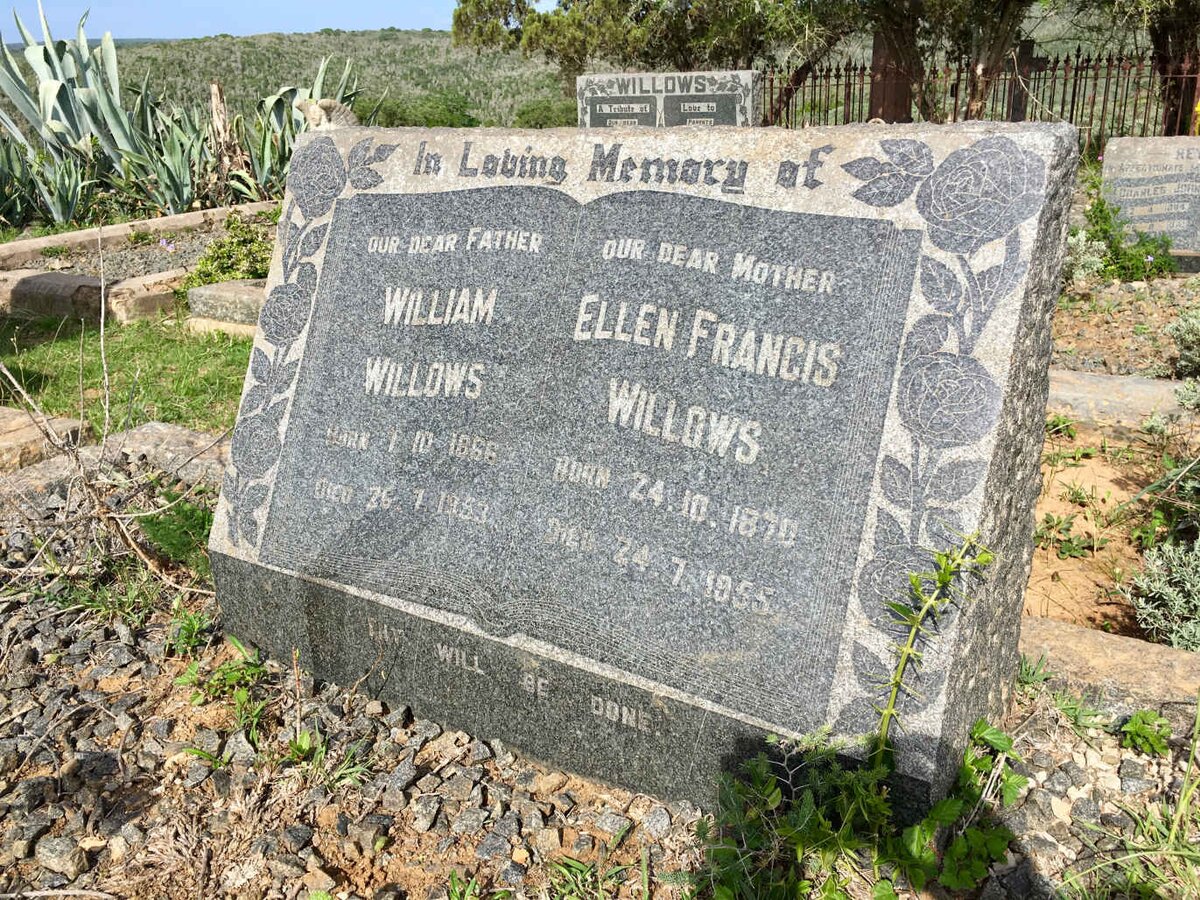 WILLOWS William 1866-1953 &amp; Ellen Francis 1870-1955