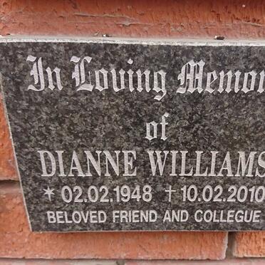 WILLIAMS Dianne 1948-2010