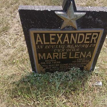 ALEXANDER Marie Lena 1939-2012