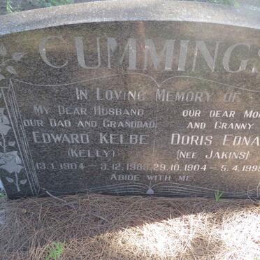 CUMMINGS Edward Kelbe 1904-1983 &amp; Doris Edna JAKINS 1904-1995