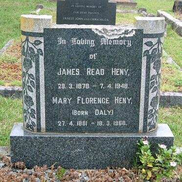 HENY James Read 1878-1948 &amp; Mary Florence DALY 1881-1968