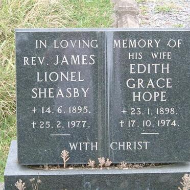 SHEASBY James Lionel 1895-1977 &amp; Edith Grace HOPE 1898-1974