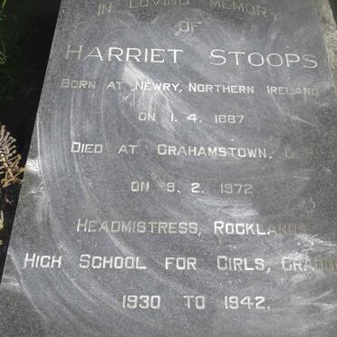 STOOPS Harriet 1887-1972
