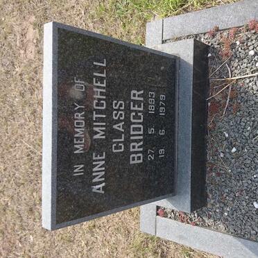 BRIDGER Anne Mitchell Glass 1883-1979