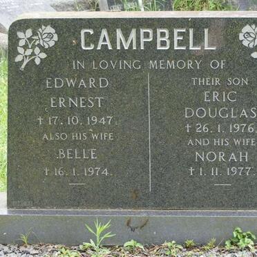 CAMPBELL Edward Ernest -1947 &amp; Belle -1974 :: CAMPBELL Eric Douglas -1976 &amp; Norah -1977