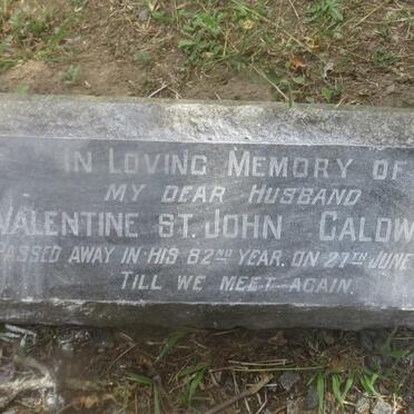 CALDWELL Valentine St.John -1954