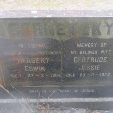 GERNETZKY Herbert Edwin -1984 &amp; Gertrude Jessie -1972
