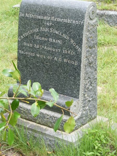 WOOD Catherine Ann Sinclair born BAIN -1940