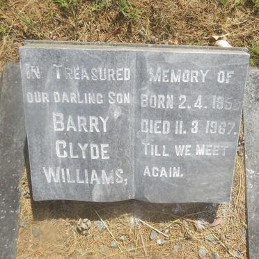 WILLIAMS Barry Clyde 1958-1967