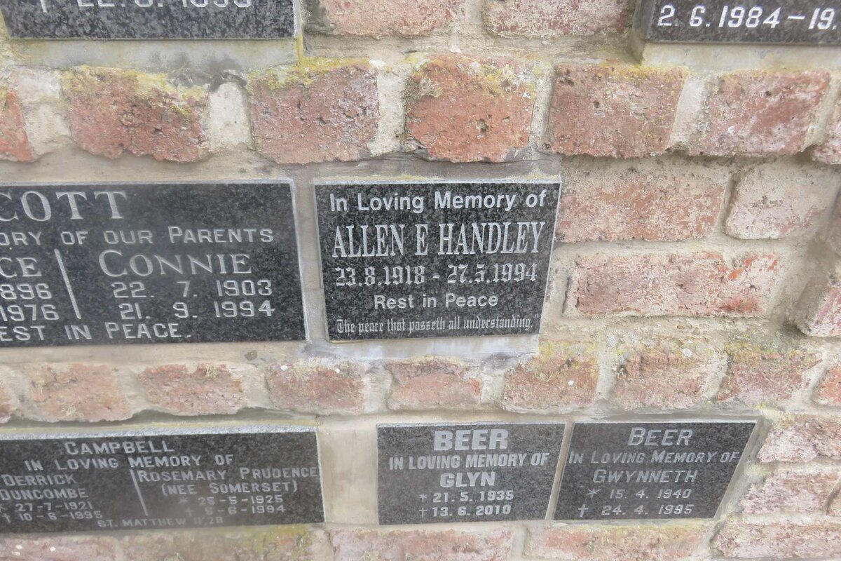 HANDLEY Allen E. 1918-1991